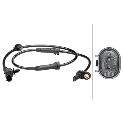 Image of B000698080 ABS sensor HELLA 6PU 012 679 211 Active 2 pin connector CITROËN: C1 I, PEUGEOT: 107 Hatchback
