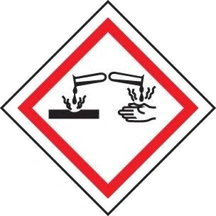 Image of Warning Signs GHS Label Corrosive Rigid Plastic