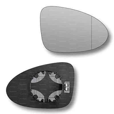 Image of Less4spares Replacement Wing Mirror Glass Right Compatible with Porsche Macan 2014 2022 CLIP ON Driver Off side Heated Blind Spot
