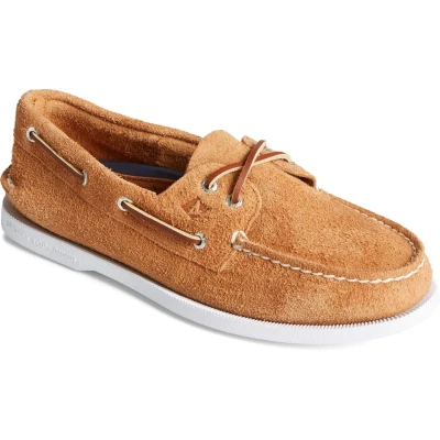 Image of Sperry Men&#039;s A/O 2 Eye Suede Boat Shoe, Tan, 10.5 UK