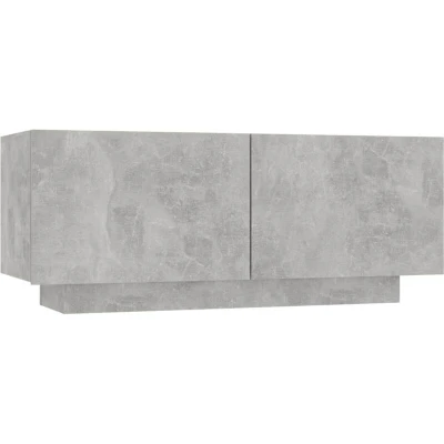 Image of vidaXL Bedside Cabinet Concrete Grey 100x35x40 cm Engineered Wood