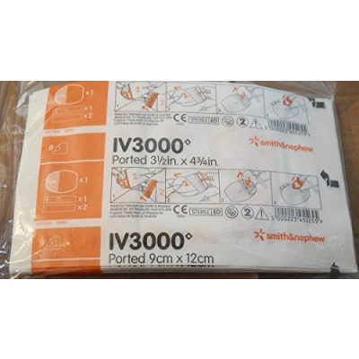 Image of Smith &amp; Nephew IV3000 3 1/2&quot; x 4 3/4&quot; (9cm 12cm) Ported dressings 10