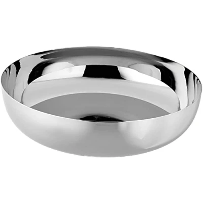 Image of Alessi Salad Serving Bowl in 18/10 Stainless Steel Mirror Polished