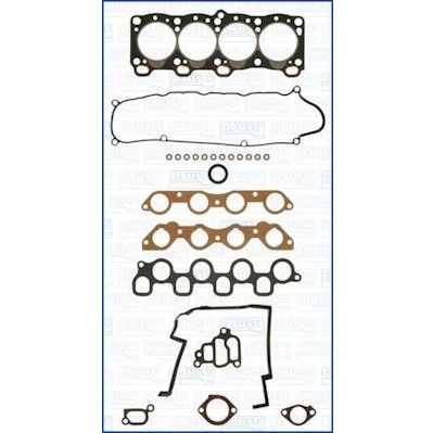 Image of 8ABN10271HS, 8EB210235A Gasket Set, cylinder head AJUSA 52149800 with gasket, valve stem seals FIBERMAX