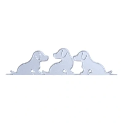 Image of Dogs Metal Cutting Dies Stencil Scrapbooking Album Stamp Paper Card Embossing Decor Halloween