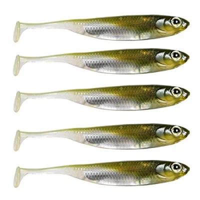 Image of QualyQualy Soft Plastic Lures Paddle Tail Swimbaits Minnow Shad Bait Dropshot Lure Pike Fishing Perch Trout Bass 7.5cm 6Pcs