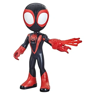 Image of SPIDEY and HIS AMAZING FRIENDS Marvel Supersized Miles Morales: Spider Man Action Figure, Pre school Toy for Ages 3 Up