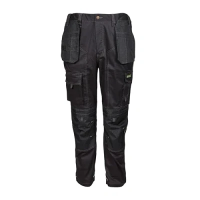 Image of Apache Work Trousers Mens APKHT TWO Black Size 34W 31L UK Holster and Knee Pad Pockets Durable Materials Regular Fit