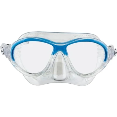 Image of Cressi Kids Moon Snorkeling Mask, Clear/Blue, 7 15 years