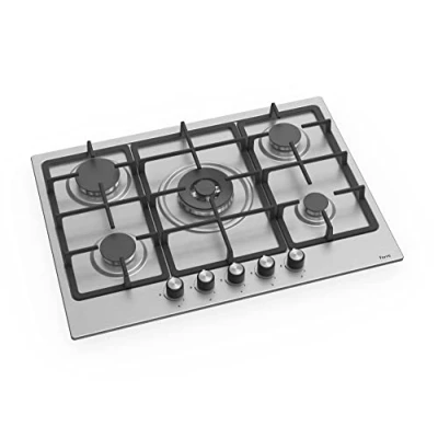 Image of Ferre EL008 70cm Built in Gas Hob 5 Burners Matt Stainless Steel Body
