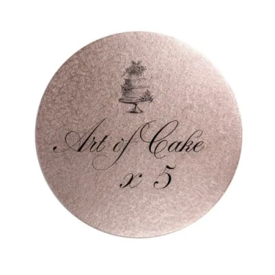 Image of Art of Cake Rose Gold 12in Round Drum Boards 12 in 304mm x 13mm (Pack 5)