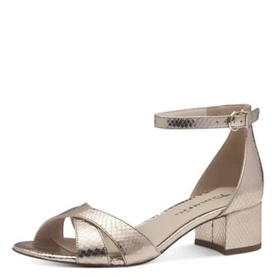 Image of Tamaris Sandals, Women&#039;s, Size: 5.5, Light gold shoes