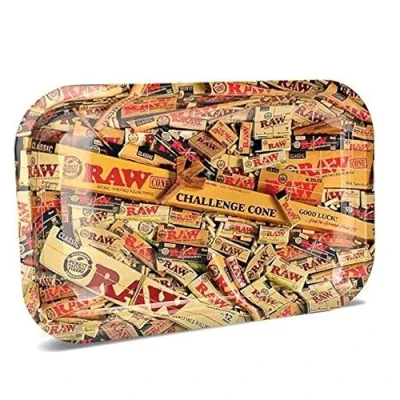 Image of RAW Metal Mix Rolling Tray Small 27.5 X 17.5cm