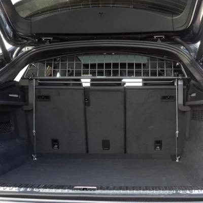 Image of Travall Dog Guard for Audi Q8 (2018 ) Tailored Fit Luggage Barrier Load Seperator Heavy Duty Powder Coated Steel Pet Mesh Cage Car Seat Compatible