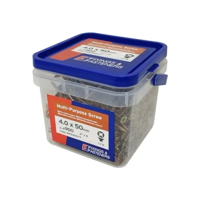 Image of Multi Purpose Pozi Compatible Screw CSK ST ZYP 4.0 x 50mm Tub 900