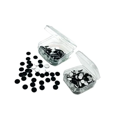 Image of SANGAM Black Round Bindi Tilak Designer Mix Size Indian Dots Women Pooja Accessories For Home 6 Packets Hindu Religious Handmade Cosmetic Items Makeup Tattoos Sticker