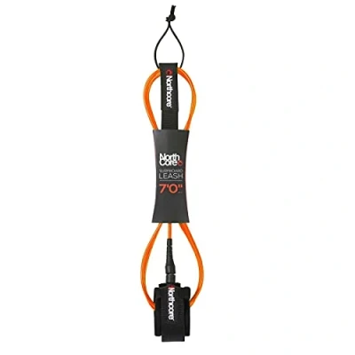 Image of Northcore Surfing and Watersports Accessories 6mm Surfboard Leash/Strap 7FT Orange