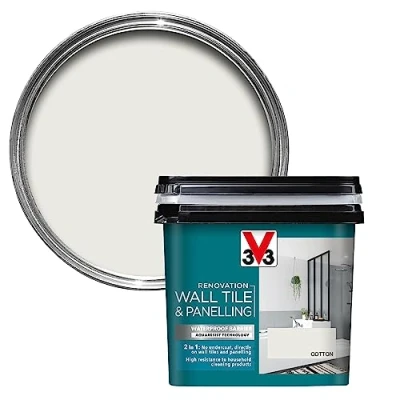 Image of V33 Renovation Wall Tile &amp; Panelling Paint Cotton 750ml For High Moisture Surfaces Resistance to Temperature Variations Washable Easy Maintenance Resistant Cleaning Products