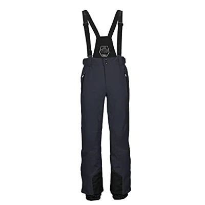 Image of Killtec Enosh 30920 000 Men&#039;s Functional Ski Trousers with Removable Straps, Edge Protection and Snow Guard, Black/Blue, L