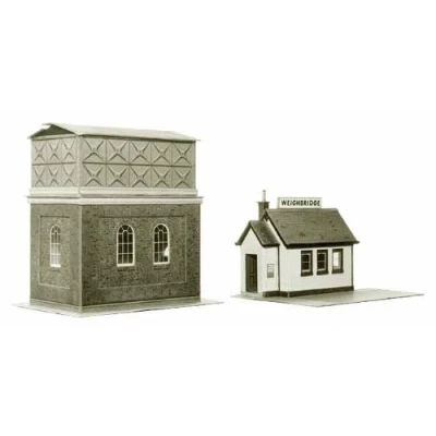 Image of Superquick Water Tower &amp; Weighbridge 1/72 OO/HO Card Model Kit