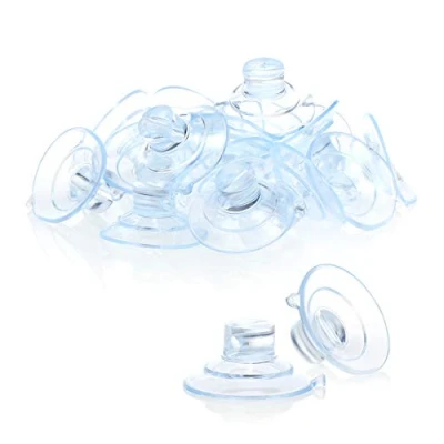 Image of com four® 20x suction cup Holder for fairy lights hooks as door hanging tools with decoration at celebrations (020 pieces transparent)