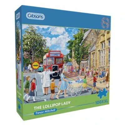 Image of Gibsons The Lollipop Lady 100XXL Piece Jigsaw Puzzle Nostalgic Extra Large for Adults Sustainable Premium 100% Recycled Board Great Gift Games