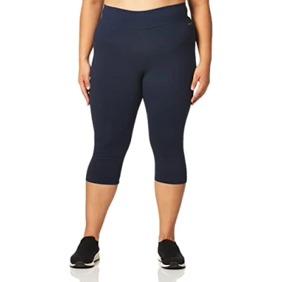 Image of Jockey Women&#039;s Cotton Stretch Capri Judo Legging, Dark Navy, 1X