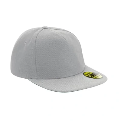 Image of Beechfield Original Flat Peak Retro Style Snapback Grey/Grey