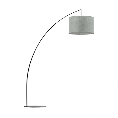 Image of TK Lighting Moby Green textile floor lamp
