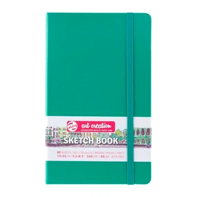 Image of Talens Art Creation Sketchbook 80 Sheets, 13 cm x 21 cm, Forest Green