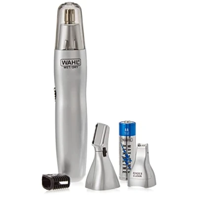 Image of Wahl 3 in 1 Personal Trimmer, Trimmers for Men and Women, Nose Ear Eyebrow Washable Heads, Trim Sideburns Facial Hair, Peach Fuzz Trimming, Cordless