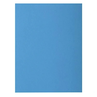 Image of Exacompta Ref 807019E Rocks Square Cut Folder 220 x 310mm in Size, Suitable for Holding A4 Documents, 80gsm Coloured Paper Blue Colour (Pack of 30)