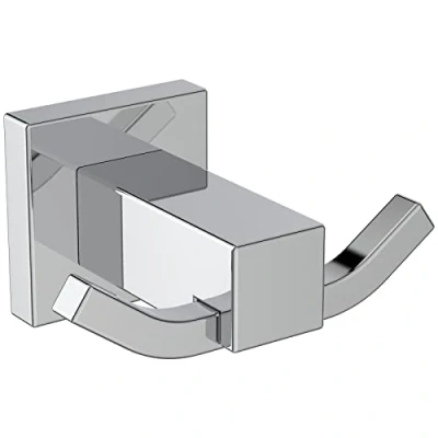 Image of Ideal Standard IOM Square Double Robe/Towel Hook, Chrome, E2193AA