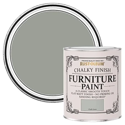 Image of Rust Oleum Green Upcycled Furniture Paint in Chalky Finish Chalk 750ml