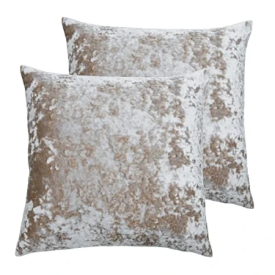 Image of Paoletti Verona Cushions (Twin Pack) Beige One Size