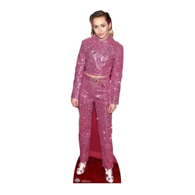 Image of Star Cutouts Ltd CS630 Miley Cyrus Lifesize Cardboard Cutout 165cm, Solid, Multicolor, Regular
