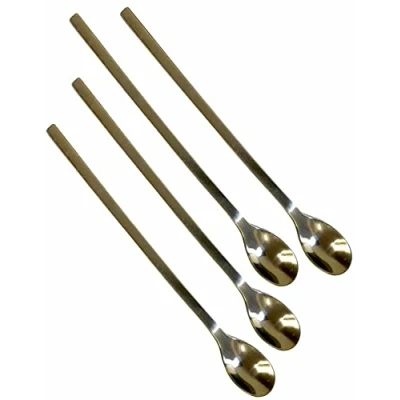 Image of P Store 4 Pcs Stainless Steel Latte Long Tea Coffee Spoon Soda Ice Cream Dessert Spoons