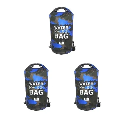 Image of Siepificius 3 Set Bag Surfing Waterproof Sack Leakproof Outdoor Rafting Boating Floating Blue 20L