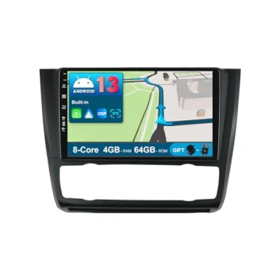 Image of JOYX Android 12 IPS Car Stereo For BMW 1 Series E81 E82 E87 E88 (2004 2012) Wireless Carplay/Android Auto 4G+64G Camera + MIC 9 Inch 2 Din DSP Steering Wheel WiFi 4G DAB Fast boot 360