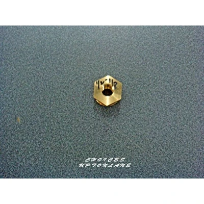 Image of AK BRASS REDUCING HEXAGONAL BUSH MALE TO FEMALE BSP VARIOUS SIZES (1/2&quot; X 1/8&quot;)