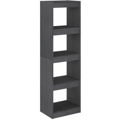 Image of vidaXL Book Cabinet Room Divider Grey 40x30x135.5 cm Pinewood