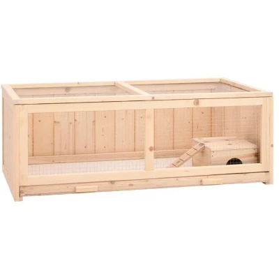 Image of vidaXL Hamster Cage 104x52x38 cm Solid Wood Fir