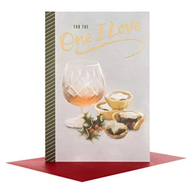 Image of Hallmark 25493714 One I Love Medium Christmas Card &quot;Special Wishes&quot;