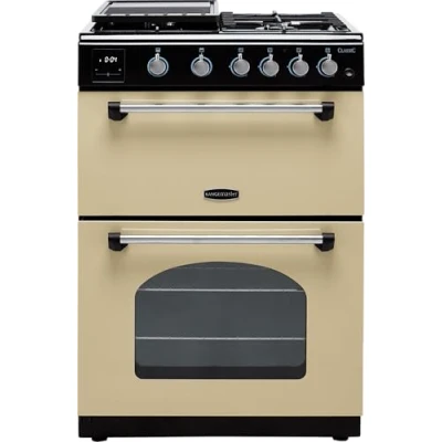 Image of Rangemaster CLA60NGFCR/C 128070 Classic 60cm All Gas Cooker CREAM/CHROME