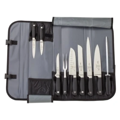 Image of Mercer Culinary Genesis 10 Piece Forged Knife Case Set, Stainless Steel, 40x15x7 cm