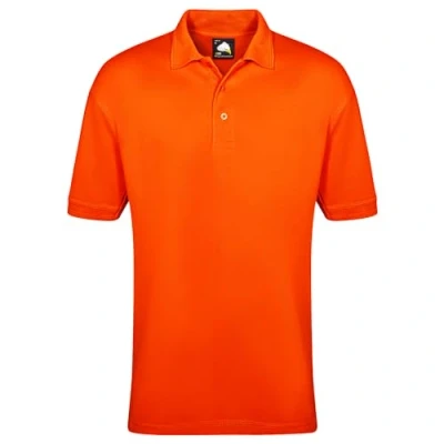 Image of ORN Polo Shirt for Men Adult Short Sleeve Workwear UK Casual Smart Tops Men, Professional Work Wear 1150 Eagle Orange, 3XL