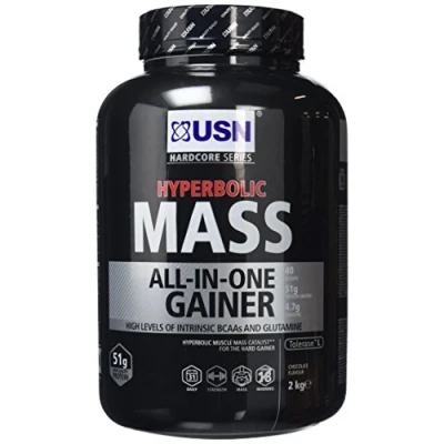 Image of USN Hyperbolic Mass All In One Gainer Shake Powder, Chocolate, 2 kg