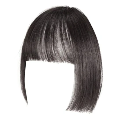 Image of Black Bangs Toppers Hairpieces Women Curved Fringe For Daily Wear Natural Neat Hairpiece