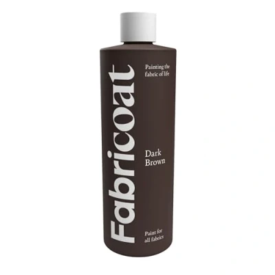 Image of Fabricoat Fabric Paint Restore or Change the Colour of Any Directly Onto Transform Anything Sofas, Lampshades, Car Interiors (250ml, Dark Brown)