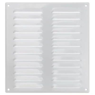 Image of LIRAST 260x280mm Vent Cover White 10x11 inch Wall with Insect Mesh Ceiling Soffit Vents External Metal Ventilation Grilles Air Covers for Walls
